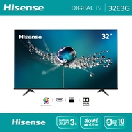 Hisense ทีวี 32 นิ้ว LED HD 720P TV ดิจิตอลทีวี/DVB-T2 /AV Inv/HDMI /USB 2.0 /Slim  (รุ่น 32E3G)