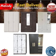 Jabi~4' x 6' Wardrobe/Almari Baju 3 Pintu- Beige/Wenge