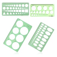 4pcs Circle Template for Drawing Drafting Tool Geometric Round Circle and Oval Stencil Formwork Rule