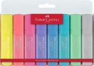 【UZ文具雜貨】Faber-Castell輝柏 療癒系扁頭馬卡龍螢光筆8入組(154681)奧地利製造
