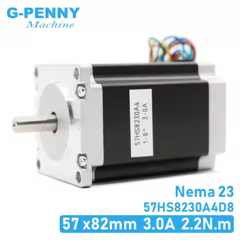 NEMA 23 CNC Stepper motor 57x82mm 3A 2.2N.m D=8mm 6.35mm 315Oz-in Nema23 CNC Router Engraving millin