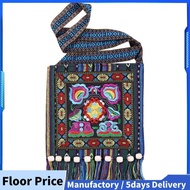 Hmong Vintage Chinese National Style Ethnic Shoulder Bag Embroidery Boho Hippie Tassel Tote Messenge