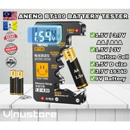ANENG BT189 Battery Tester | Test For 1.5V / 3V / 3.7V / 9V Bateri AA / AAA / C / D / 16340 / 9V / B