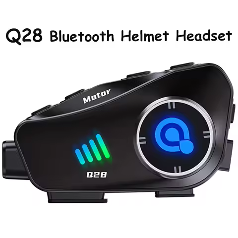 Q28 Bluetooth Motorcycle Helmet Headset With Dash Camera 1080P Recording Walkie-Talkie for Riding Hi