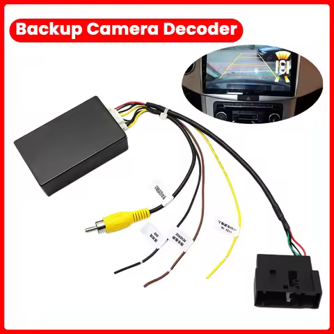 12V Reversing Camera Adapter RGB To AV Backup Camera Converter Reverse Camera Interface for Volkswag