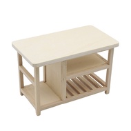 PlayPalaceE Bàn nhà búp bê 1:12 Có Móc Nhiều lớp đựng đồ nấu ăn đồ trang trí nhà bếp bàn