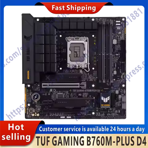 100% test workingTUF GAMING B760M-PLUS D4 LGA 1700 DDR4, original desktop motherboard supports 12300