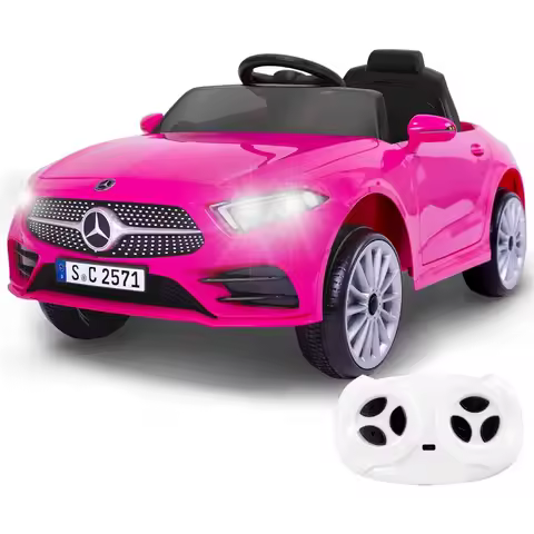 12V Ride On Car with 2.4G Remote Control Battery Powered Electric Vehicle Double Doors 5 Point Safet