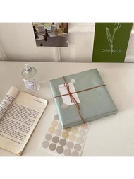 10入組 抹茶綠色手工桑椹紙禮品包裝紙，適用於攝影背景布、防皺裝飾、禮品包裝
