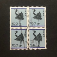 Block of 4 Japan Fruit Stamps
