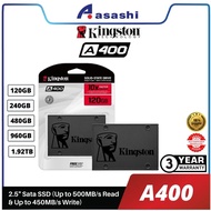 [ท้องถิ่นไทย] ฮาดดิสโน๊ตบุ๊ค ใหม่！SSD(เอสเอสดี) 120GB 240GB 480GB 960GB Kingston A400 SATA III 2.5" 