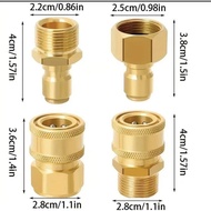 All Copper M22-14/15mm High Pressure Washer Water Pipe Adapter Accessories High Pressure Washer Acce