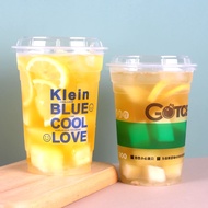 Extra Large 1L Disposable Plastic Cup With Lid Bawang 1000ml Cc Ml Milk Tea Cup Juice Cup Couple Cup