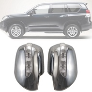 ฝาครอบกระจกข้างโครเมี่ยม Xuming ABS มีไฟ LED สำหรับ Toyota Land Cruiser Prado 120 Fj120 2003-2008