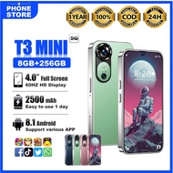 【READY STOCK】T3 Mini 5G 4G LTE Smartphone RM300 Below 8GB 256GB Dual SIM 5MP Camera Quad Core HP Mur