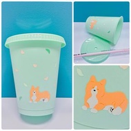 💚櫻花柯基 嫩綠 環保杯 🐦‍🔥特價$100 🍄香港現貨 🦮Starbucks Sakura & Corgi mug  🌸CHERRY BLOSSOM reusable cup Tumbler  🍏 