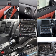 For Nissan GTR R35 2008-2020 Car Interior Accessories Trim Cover Real Carbon Fiber Sticker FULL SET