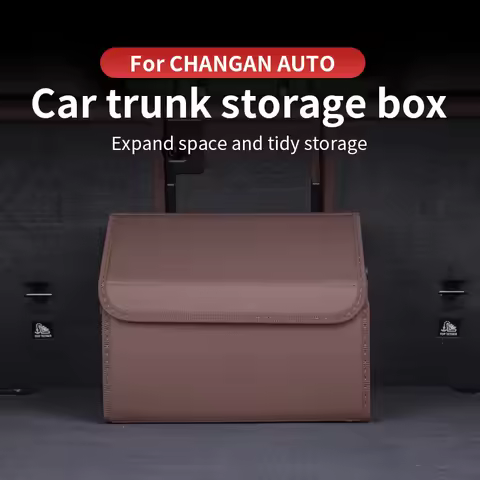 For CHANGAN E07 Q07 CS95 Uni-V Avatar11 Car Trunk Organizer Box Auto Multiuse Tools, Storage Bag Lea