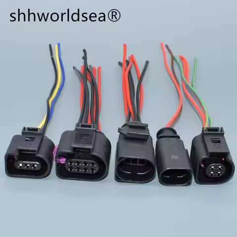 shhworldsea 2,3,4,6,8Pin male female Electrical Harness Connector Plug Wiring For VW Audi A4 A6 A8 Q