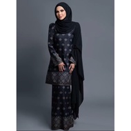 RR baju kurung pahang songket black and gold size S new ready stock