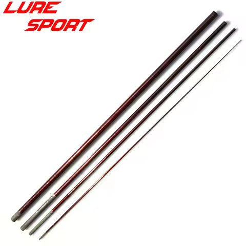 LureSport 2sets 1.43m 1.6m 1.8m 1.93m 4 sections UL Transparent Red Carbon blank Travel Rod Building