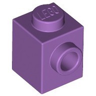 [1 Pc] LEGO Pillar Brick 1x1 Purple with 1 Side Hole ID 6125776 87087