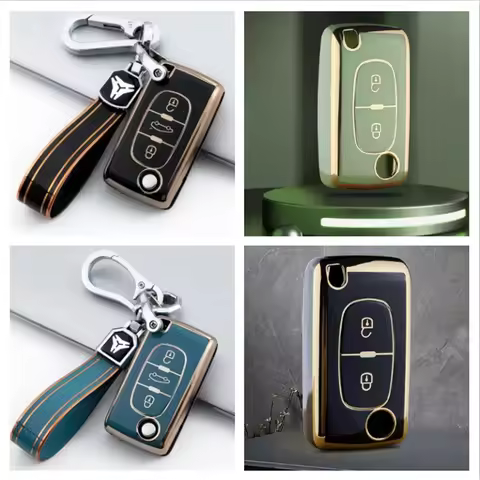 New TPU Remote Car Key Case for Peugeot 107 207 307 307S 308 407 607 for Citroen C2 C3 C4 C5 C6 C8 A