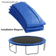 ThickGreyAA  8Ft Trampoline Protection Pad Universal Replacement Trampoline Edge Cover Mat Tear-Resi
