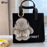 67 Mink 3 Fur B Fur Pendant Jewelry Key Chain Plush Pendant Trumpet Cute Cute Rabbit Children