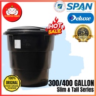 300/400 Gallon Deluxe Polyethylene Round (Slim & Tall) Type Water Tank