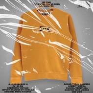 Ikea sweater/yellow crewneck/korean style/graphic print/yellow sweater/graphic print crewneck sweate