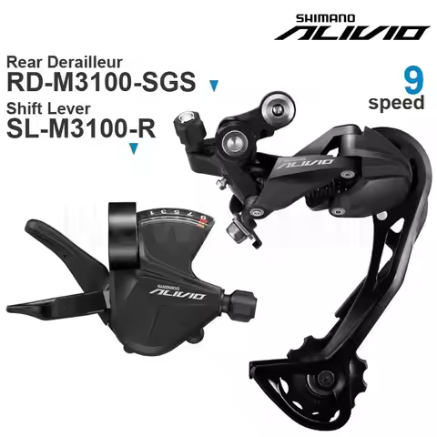 SHIMANO ALIVIO M3100 9V Groupset M3100 9 speed Shifter REAR DERAILLEUR SGS SHADOW for MTB bike Origi