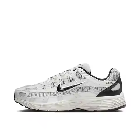 Nike P-6000 Men's Women's Black Red Comfortable Breathable Thick Sole Wear Cushioning Trend Sports C