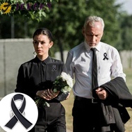 JEROMY Black Ribbon Pin, Awareness Skin Cancer Funeral Ribbon Badge Brooch, Enamel Black Ribbon Badg