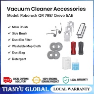 Roborock QR 798/Qrevo 5AE Vacuum Cleaner Parts | Mop Pads, HEPA Filters, Roller Brush, Side Brush Ki