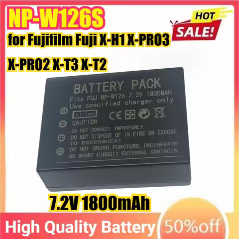 NP-W126S W126S 7.2V 1800mAh Camera Battery for Fujifilm Fuji X-H1 X-PRO3 X-PRO2 X-T3 X-T2 X-T30 X-T2