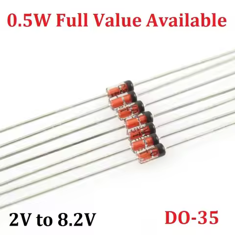 100PCS 1/2W Zener Diode BZX55C 0.5W 2V0 2V2 2V4 2V7 3V0 3V3 3V6 3V9 4V3 4V7 5V1 5V6 6V2 6V8 7V5 8V2 