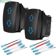 7-pin DPDT Rocker Switch On-Off-On Operating Mode Blue Backlight Switch