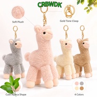 CRBWDK Alpaca Plush Keychain, Gold Tone Clasp Key Accessories Alpaca Bag Charm,  Cute Mini Alpaca Pl