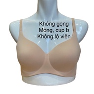 Thailand big size molded rubber underwire bra 2578 thin breast support foam, b cup, no visible edges