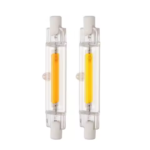 Super Bright Dimmable LED R7S Glass Tube COB Bulb Ceramics 78MM 118MM R7S Corn Lamp 15W 20W J78 J118