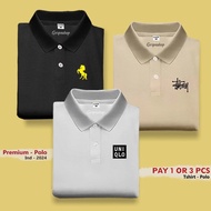 Buy 1 Get 3 Pcs Latest Short Sleeve Collar T-Shirts horse Collar T-Shirts | Unq | Sttsy