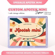 Custom Pharmacy Mini Super Box P3K Sticker Gift - Vintage Cafe
