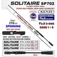 KENZI SOLITAIRE Solid Carbon ROD Fuji 702Ring 6-15lb and 8-17lb
