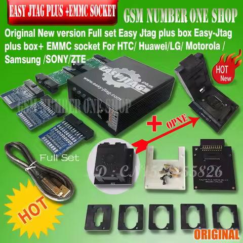 2026 New version Full set Easy Jtag plus box Easy-Jtag plus box+ EMMC socket For HTC/ Huawei/LG/ Mot