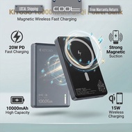 【CCC Certified】 KIYISO 10000mAh Power Bank Mini Magnetic Wireless Fast Charge Powerbank