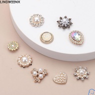 LINDW99NX 10PCS Pearl Button Apparel Sewing Hat Accessories Crystal Headwear Accessories