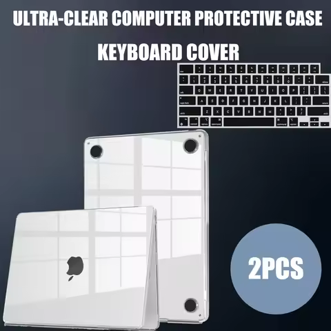 For MacBook Air 13.6 inch Case M5 M4 A3240 M3 A3113 M2 A268, Ultra Thin Super Crystal Clear Hard She