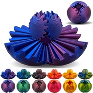 Gear Ball - GearSphere Desk Toy, 3D Printed Gear Ball Spin Ball or Cube Fidget Toy, Gear Sphere, Gea