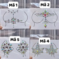 Party EDM Music Festival Rhinestone Chest Patch
